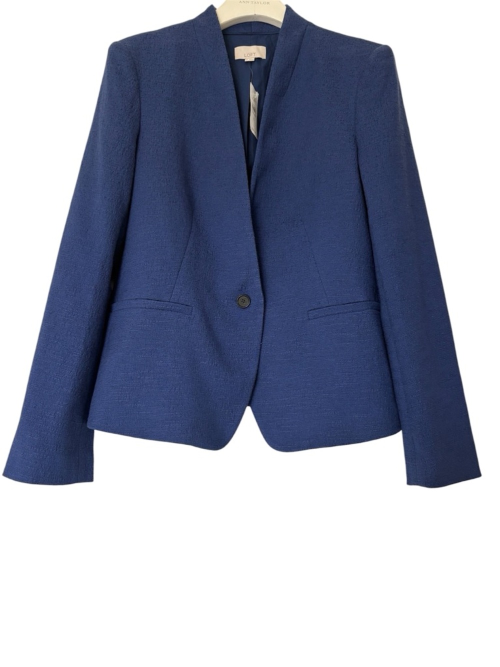 NWT LOFT Blue Textured Blazer - Size 10